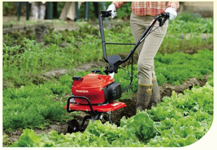 【商談中】ホンダ耕運機　こまめF220　管理機　家庭菜園　農園　野菜　農機具 セット】ホンダ ミニ耕運機 【 こまめ F220 JT 】+ 溝浚器 # 10875