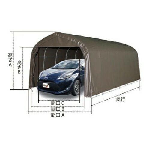 パイプ車庫 （埋込み式） W678M MG (SOR) | 農業屋.com